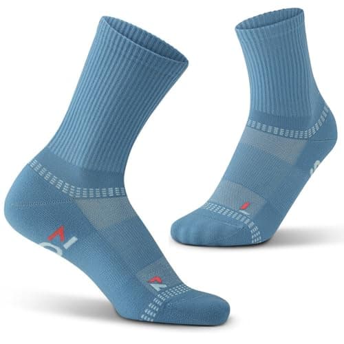 Image of SEDZ The Runner’s Sock, Anti-Blister Breathable Sports Socks for Men & Women, Cushioned Arch Support, Marathon Ready, Made in UK (1 Pair) (UK, Numeric, 8, 13, Regular, Regular, Sky Blue)