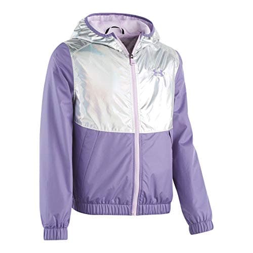 Image of Under Armour Girls Windbreaker Jacket, Purple Ace/Purple Luxe, XL