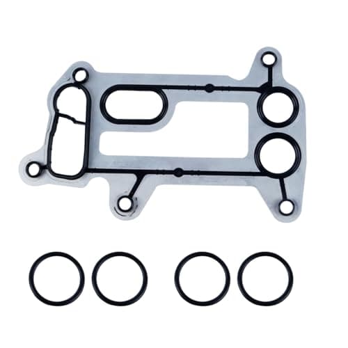 Image of Orivin Engine Oil Cooler Housing Gasket Kit with O Ring Seal Aluminum 11427802114 11428506412 7802114 Compatible with E60 E61 E83 E81 E90