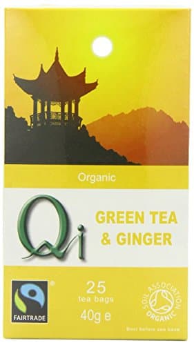 Image of (2 Pack) - Qi - Organic Green Tea & Ginger | 25 Bag | 2 PACK BUNDLE