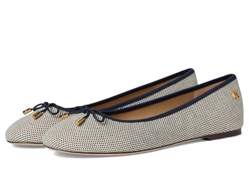 Image of Lauren Ralph Lauren Jayna Ballet Flat, Navy, 10