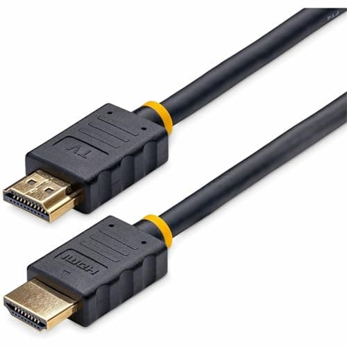 Image of StarTech.com HDMM5MA 5 m (15 ft) Active High Speed HDMI Cable, Ultra HD 4k x 2k HDMI Cable, HDMI to HDMI M/M, 1080p, Audio Video Gold-Plated, Black