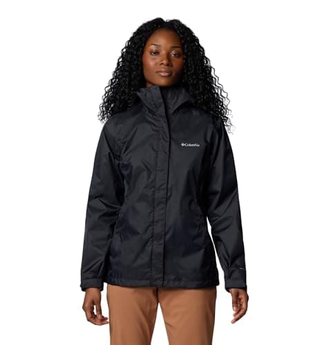 Image of Columbia Women's Arcadia 2 Jacket, Waterproof Rain Jacket, Black, Large