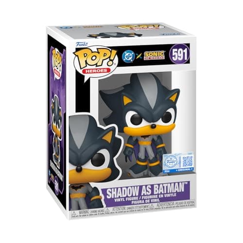 Image of Funko Pop! Heroes: Justice League & Sonic - Shadow as Batman - Collectable Vinyl Figure - Gift Idea - Official Merchandise - Toys for Kids & Adults