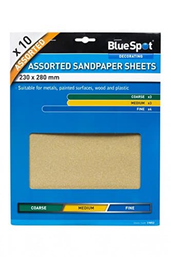 Image of Blue Spot 19852 Assorted Sandpaper (10 Pieces)