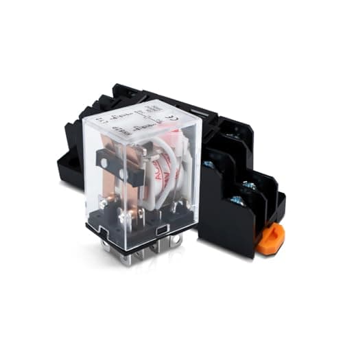 Image of Innfeeltech 1 Pcs AC 24V Electromagnetic Power Relay with, 8 Pin 5A Coil Relays with Sock Base HH62P