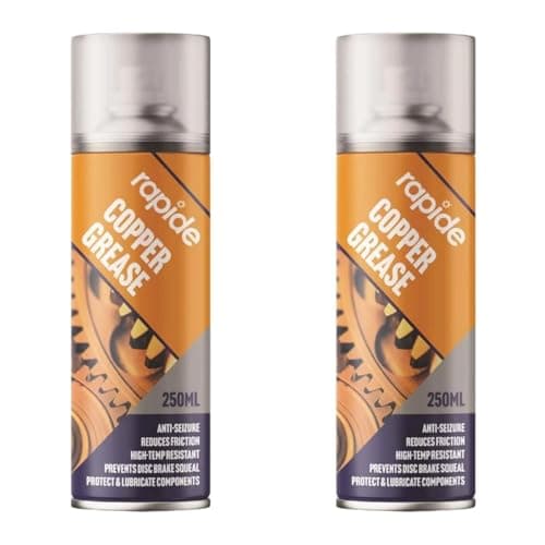 Image of MIXEL Copper Grease Spray, Fast-Drying Formula, DIY Projects, Ensures Long-Lasting Protection On Metal Parts, Bearings, Bolts, Ideal For Automotive, Industrial, Domestic Use, 250ml, (2 Pcs)