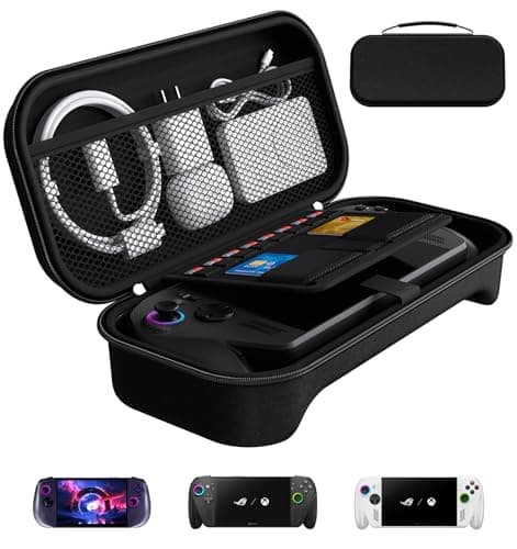 Image of ivoler Carrying Case for Lenovo Legion Go S/ASUS ROG Xbox Ally/Xbox Ally X, Console Travel Protective Hard Shell Handbag EVA Storage Pouch with Mesh Pocket Stores The Accessories