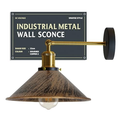 Image of DC VOLTAGE Industrial Metal Wall Lights Indoor Wall Sconce Lighting Wall Lamp Fixture for Living Room(Brushed Copper)