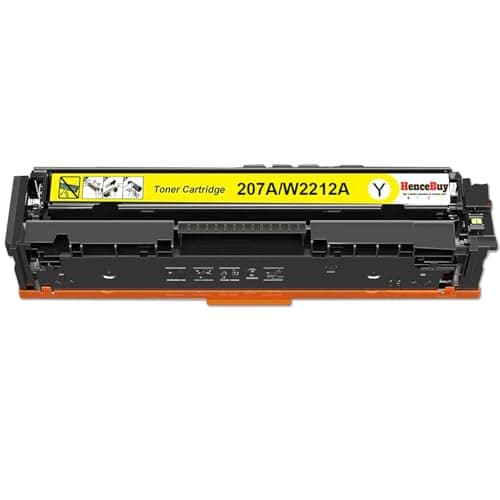Image of HenceBuy (With Chip 207A Yellow Toner Cartridge Compatible for HP W2212A 207A W2212X 207X Color Laserjet Pro MFP M283fdw M255dw M282nw M283fdn M255nw Printer Ink Cartridge, Single Pack