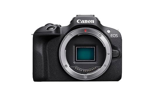 Image of Canon EOS R100 (Body) - Compact Mirrorless Digital Camera - 24.1 MP, 4K Resolution - Dual Pixel CMOS AF, DIGIC 8 Processor - 6.5 FPS Continuous Shooting - Face & Eye Detection, Bluetooth, Wi-Fi, GPS
