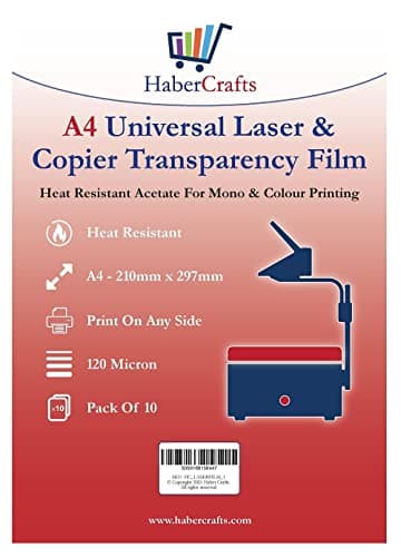 Image of Universal Laser Transparency Film A4 Clear OHP Sheets Laser Printer Acetate Film Overhead Projector Film Tracing Graphic Design Transparency Paper Printable Sheets Fast Dry 120 Micron (10 Sheets)