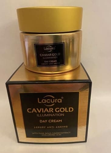 Image of Lacura Caviar Gold Illumination Serum, Eye or Day Cream Luxury And Ageing With Pure Gold, Caviar Extract and Hyaluronic Acid (Lacura CAVIAR GOLD DAY CREAM)