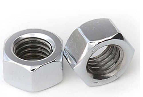 Image of Pack of 20 x M20 (20mm) - Hexagonal Nuts - Bright ZINC Plated BZP HEX NUT