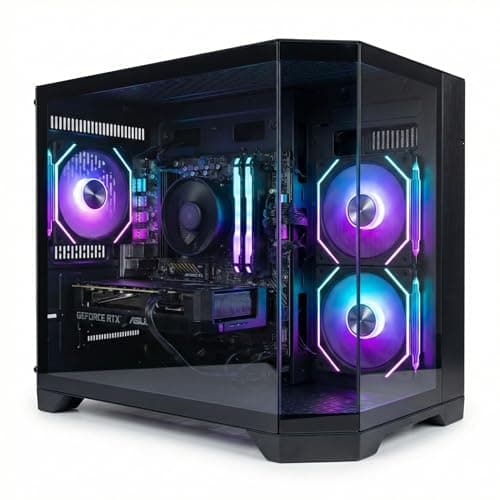 Image of GFX-007 Gaming PC High-Performance Desktop PC - • 1TBHDD + 256SSD • RTX 3050 6GB • 16GB RAM DDR4 • Advanced Cooling • Windows 11 (BLACK.)