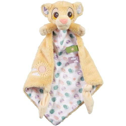 Image of Rainbow Designs Official Disney Baby Lion King Comforter - Adorable Simba Design Newborn Comforter - Perfect for Cuddles, Super Soft Plush Baby Comfort Blanket - Featuring Sensory Tags for Playtime