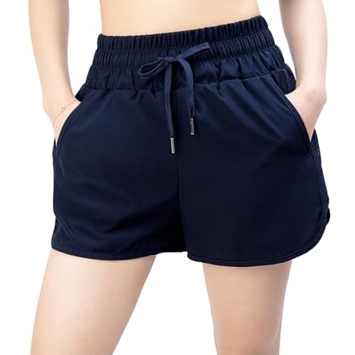 Image of Kefiyis Women's High Waisted Quick Dry Board Shorts Blue M