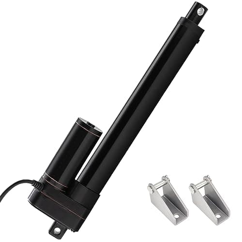 Image of JQDML 250mm 10 Inch Stroke Linear Actuator 12V Heavy Duty 3000N/660lbs IP65 Waterproof Electric Actuator 5mm/s with Mounting Brackets