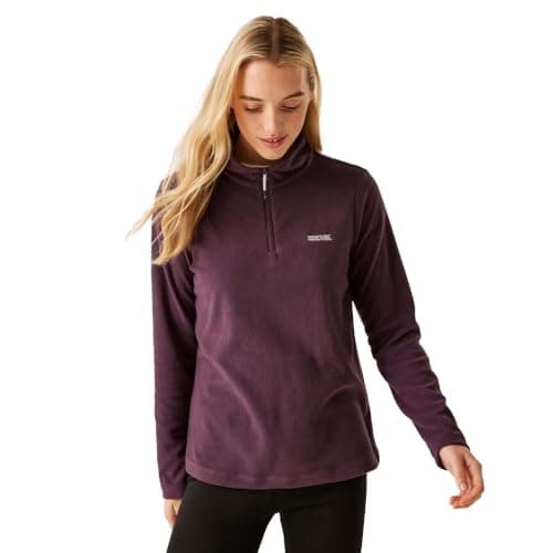 Image of Regatta Womens Sweethart Half Zip Fleece Lightweight Quick Dry Winter Layer Top Purple