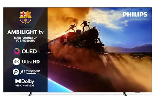 Image of Philips Ambilight 55OLED760 4K OLED Smart TV - 55 Inch Display with P5 AI Perfect Picture Engine, Ultra HD, Titan OS, Dolby Vision and Atmos Sound, Works with Alexa and Google Voice Assistant