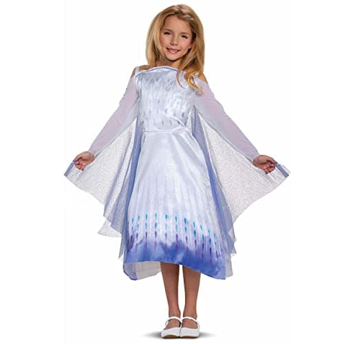 Image of Disney Official Classic Elsa Snow Queen Costume, Frozen 2 Costume Kids Size XS