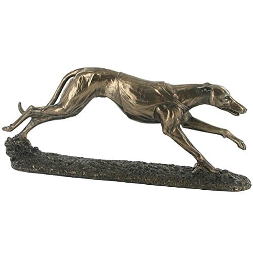 Image of Single Running Greyhound Cold Cast Bronze Sculpture