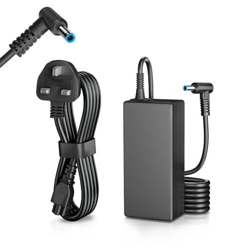 Image of Charger for HP Laptop 45W 19.5V 2.31A Power Supply for HP Pavilion x360 11 13 14 15 17 Elitebook ProBook Zbook Envy Smart Notebook Replacement AC Adapter 4.5mm x 3mm