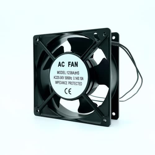Image of AirTech-UK Axial Cooling Fan Motor - High-Performance AC 220-240V Fan for Ovens,Fridges and Ventilation-Reliable and Durable Motor with Sintered Iron Sleeve Bearing-Compact Size (120mm x 120mm x 38mm)