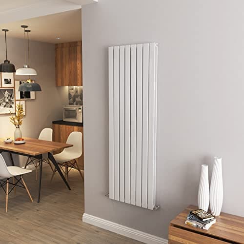 Image of White Vertical Radiator Double Column Flat Panel Central Heating Radiators 1600 * 544mm