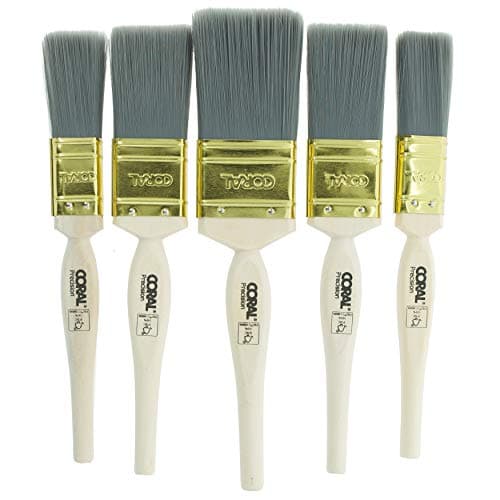 Image of Coral 31478 Precision Paint Brushes with Platinum Easy Clean Filaments 5 piece pack set