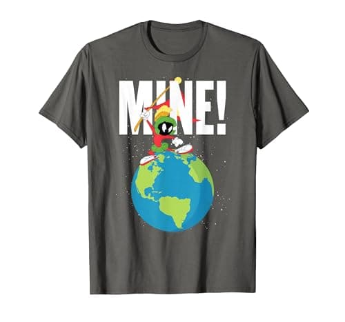 Image of Looney Tunes Marvin The Martian Mine T-Shirt, Men, Asphalt Grey, 5X-Large