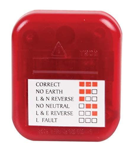 Image of PRO ELEC PELB1643 UK Mains Socket Tester ,Red, 13A, 250V 3-Pin