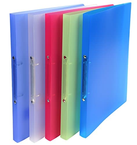 Image of Exacompta - Ref. 54169E - 1 Chromaline translucent flexible PP binder - 2 round rings, diameter 15 mm - Spine 20 mm - External dimensions: 32 x 25 cm - A4 file format - 5 random colors (1 Item)