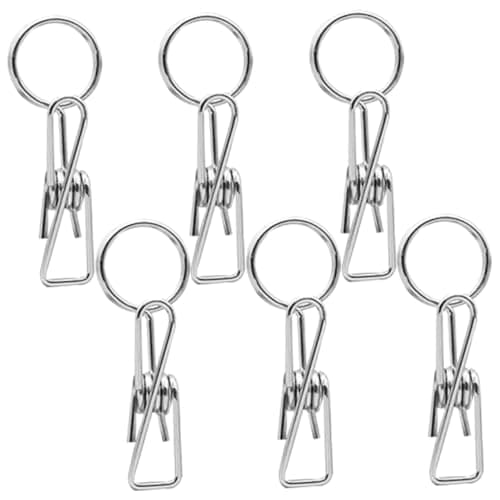 Image of ABOOFAN 6pcs Photo Holder Note Holder Double-end Convenient Memo Clip Metal Fish Design