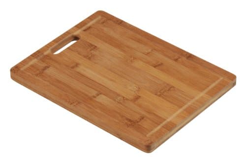 Image of Premier Housewares Chopping Board with Handle, 34 x 26 cm - Bamboo