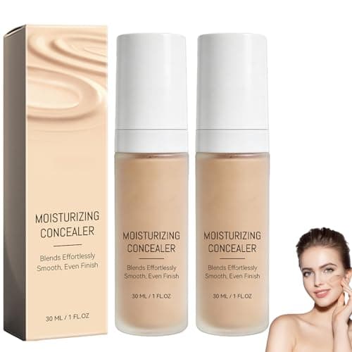 Image of Color Matching Color Changing Foundation,Medium Buildable Coverage Liquid Makeup,12H Waterproof Long Lasting Natural Dewy Soft Matte Finish, Brighten Skin Tone for Mature Skin Night Travel (2pcs)