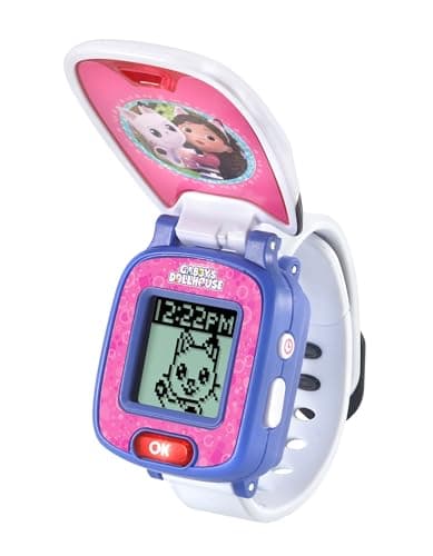 Image of VTech Gabby's Dollhouse Pandy Paws' Paw-Tastic Watch, Official Gabby's Dollhouse Toy, Toddler Watch with Stopwatch, Timer, Alarm & Games, Gift for Children Ages 3, 4, 5, 6 + Years, English Version