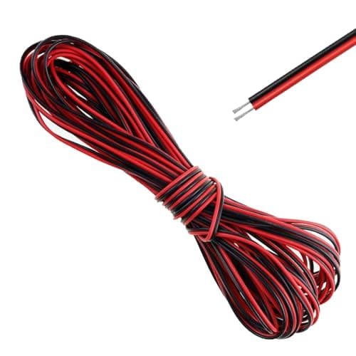 Image of 1Pcs 22AWG Electrical Wire 2 Core Black Red Wire Cable 22 Gauge 2 Pin Flexible Extension Cable,2.5mm twin and earth cable,for Car LED Strip Light(10 Mete）