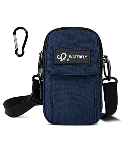 Image of Waterfly Small Shoulder Crossbody Bag: Multifunctional Handbag Mobile Phone Bag Mini Belt Bag Bumbag Fanny Waist Pack EDC Pouch with Adjustable Strap Carabiner for Men Women Ladies