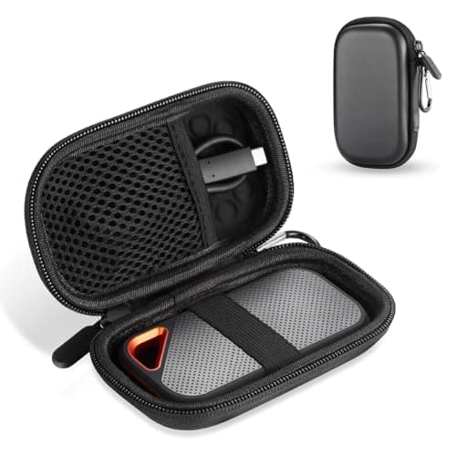 Image of Hard Case for SanDisk Extreme Portable External SSD, Portable Travel Case for Sandisk Solid State Drive Shockproof Water Resistant Protective Storage bag (Black-2)
