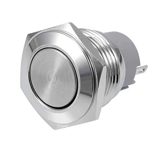 Image of sourcing map Latching Metal Push Button Switch 16mm Mounting Dia 3A SPST 1NO 2 Terminals
