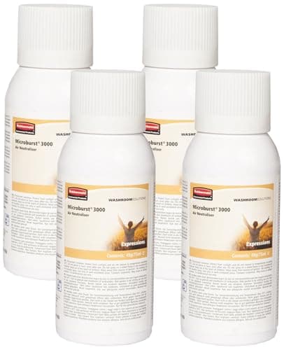 Image of Rubbermaid R0260004 Microburst 3000 Expressions Aerosol, 75ml (Pack of 4)