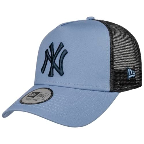 Image of New Era Men's 9Forty Trucker Baseball Cap Hat League Essential New York Yankees Med Blue
