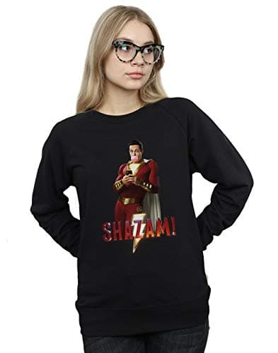 Image of Absolute Cult DC Comics Women's Shazam Bubble Gum Sweatshirt Black XX-Large