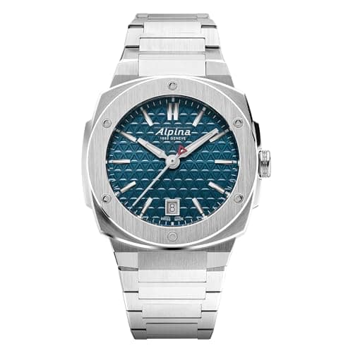 Image of Alpina Unisex Quartz Alpiner Watch, Silver-Tone Stainless Steel Bracelet, Blue Dial Style: AL-220TB2AE6B