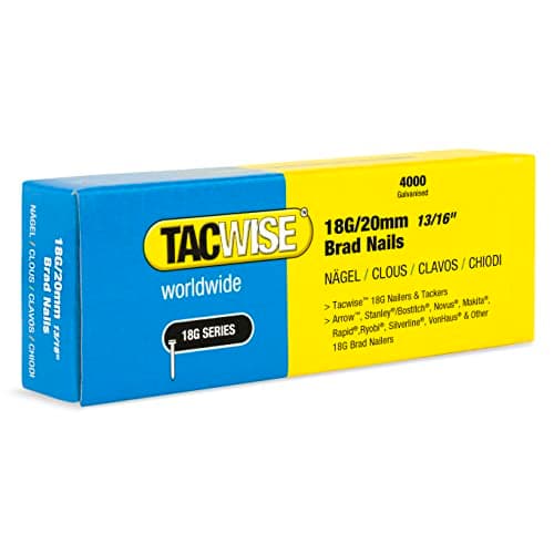 Image of Tacwise 1709 Type 18G / 20 mm Galvanised Brad Nails, Pack of 4,000