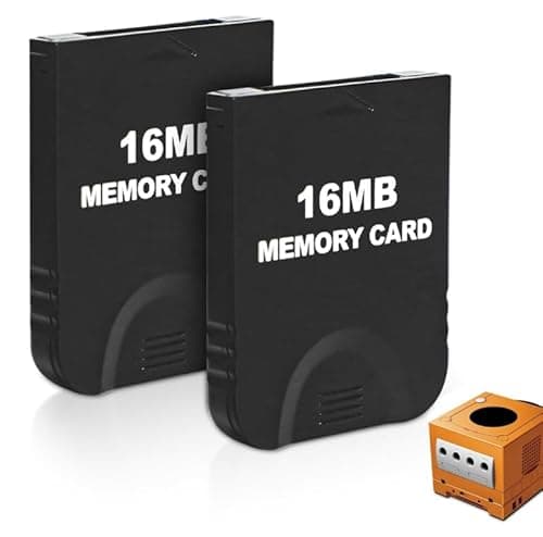 Image of High Speed Gamecube Memory Card,2Pcs16MB(251 Blocks), Game Memory Card Compatible for Nintendo Gamecube and Wii Console Accessory Kits (Black, 2Pack)