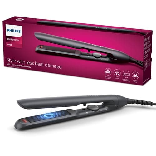 Image of Hair straightener Philips 5000 series with thermoprotective technology, Black [model BHS510/00]