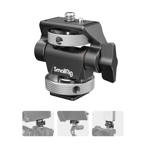 Image of (New Version) SMALLRIG Camera Monitor Mount with Cold Shoe Adapter, 360° Swivel and 180° Tilt Adjustable Monitor Holder with Thumbscrew, Anti-twist Design, Max Payload 2.3kg - 2905B