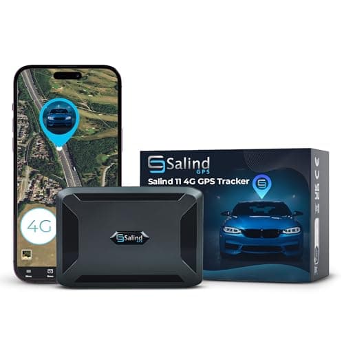 Image of SALIND 11 4G - Magnetic GPS Tracker for Cars & other Vehicles - UK & Worldwide Real Time Tracking, Safe Area, Route Memory System and Alarms - Battery up to 70 Days (standby)